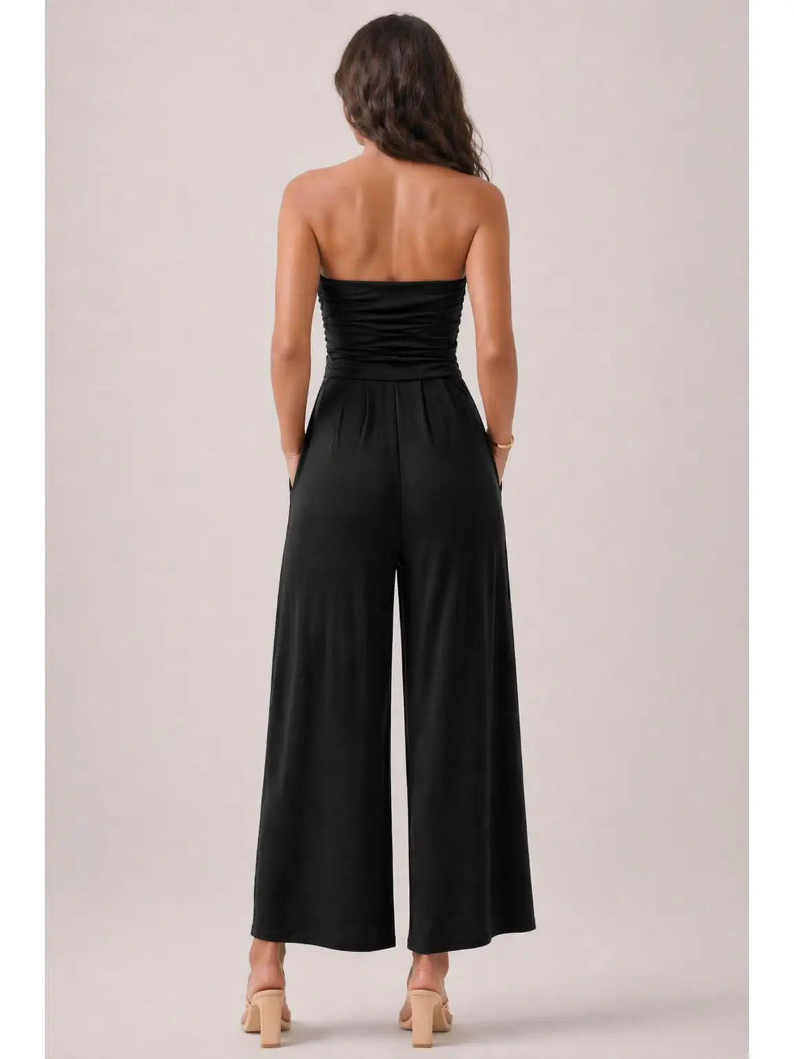 3220 TUBE TOP PALAZZO JUMPSUIT