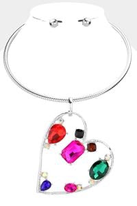1133 HEART CHOKER NECKLACE