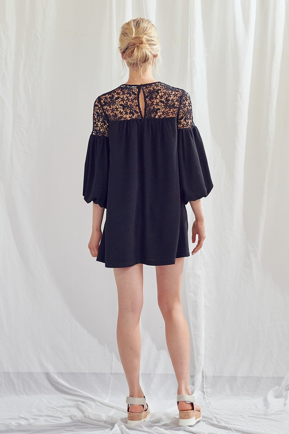 2782 LACE CONTRAST DRESS