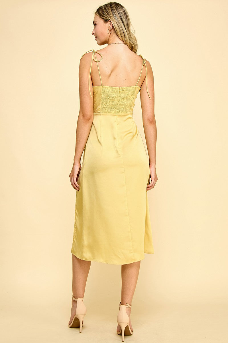 2961 SUNBEAM SATIN MIDI DRESS