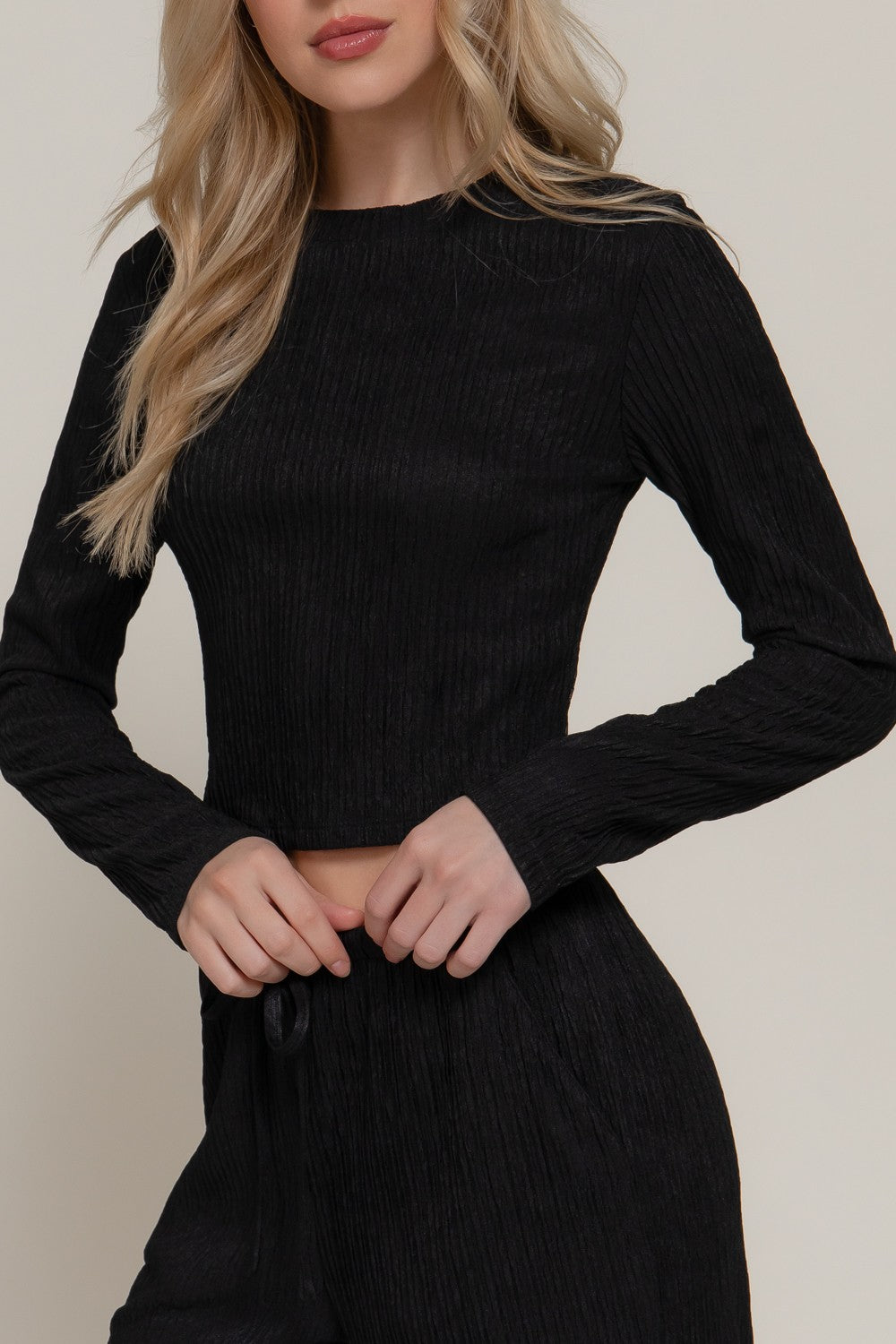 2527 CRINKLE TOP AND PANT SET