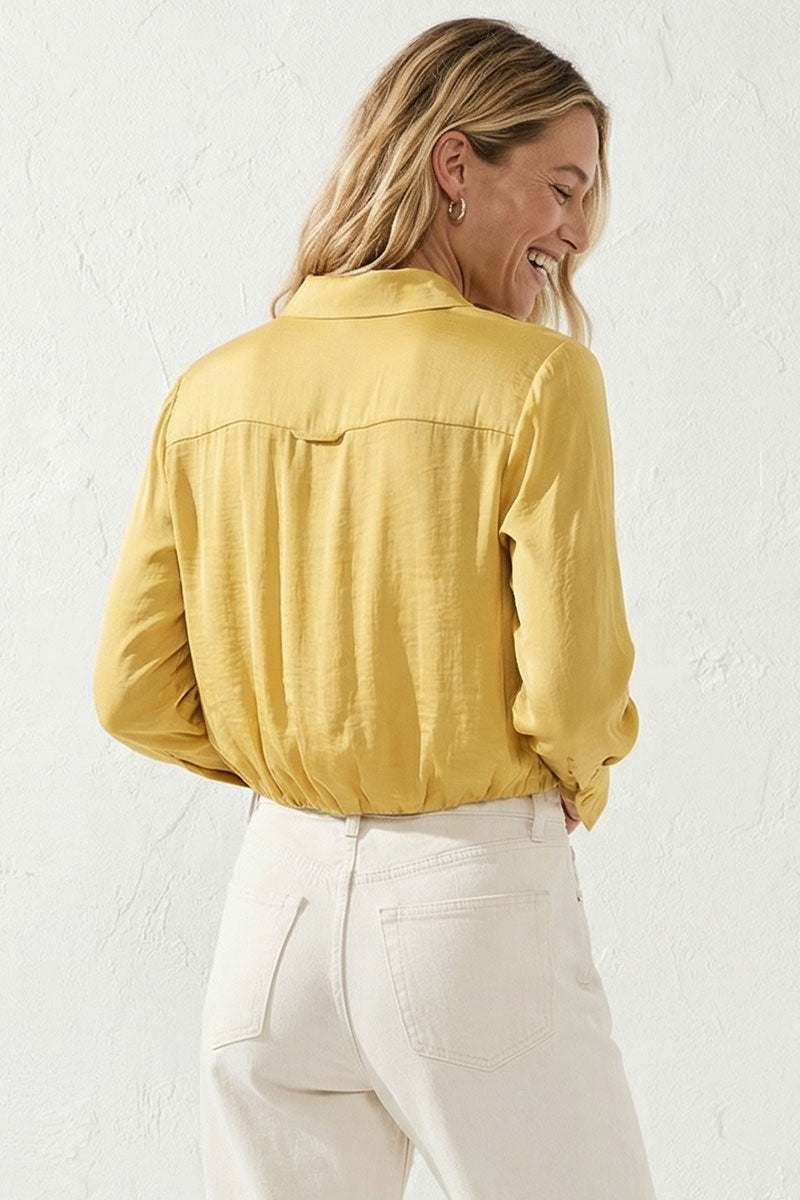 2829 CROPPED BUTTON DOWN BLOUSE