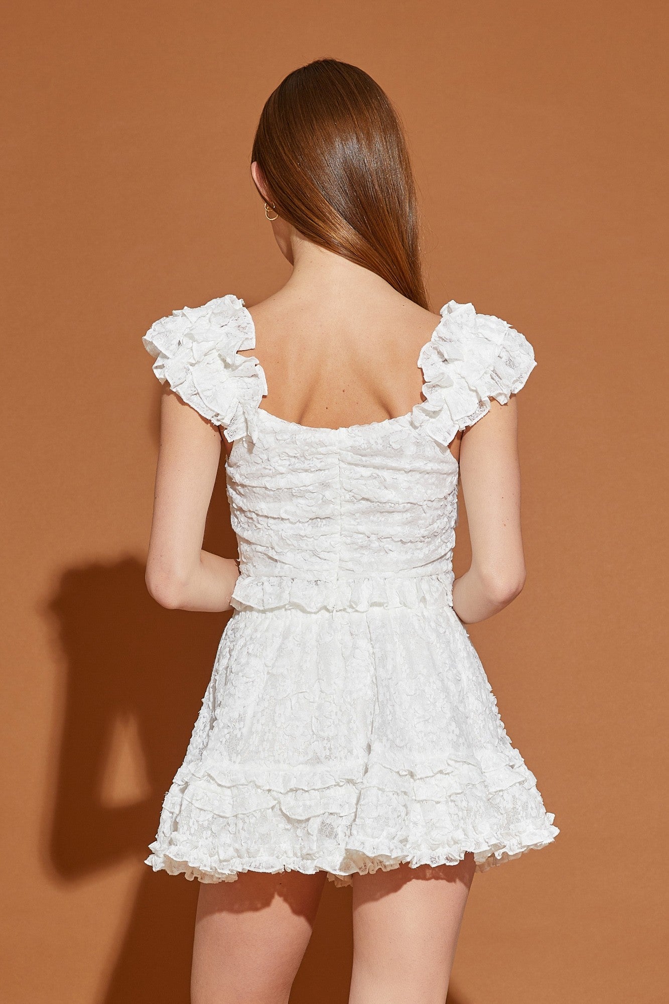 2785 FLORAL LACE TOP AND SKIRT SET