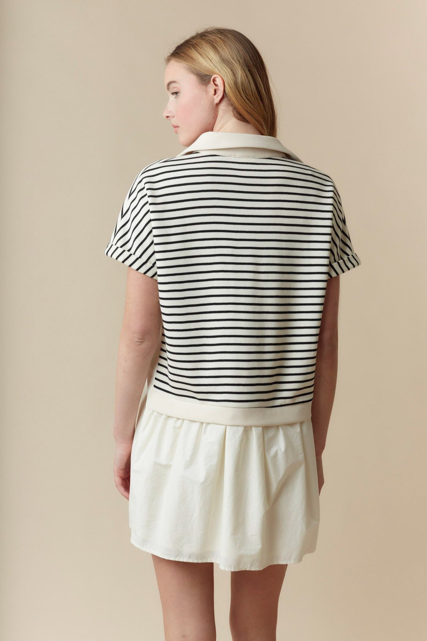 2875 STRIPE PIQUE SHIRT DRESS