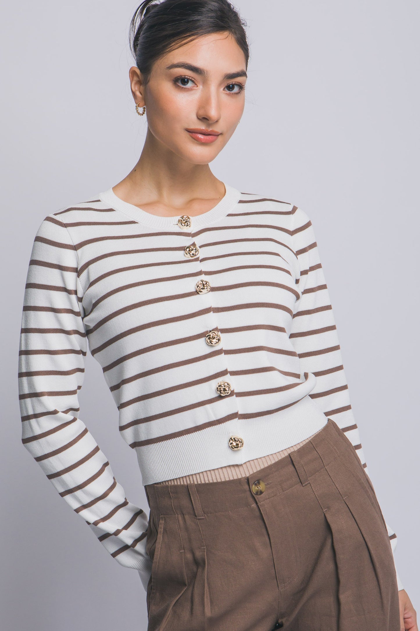 2820 STRIPED CARDIGAN