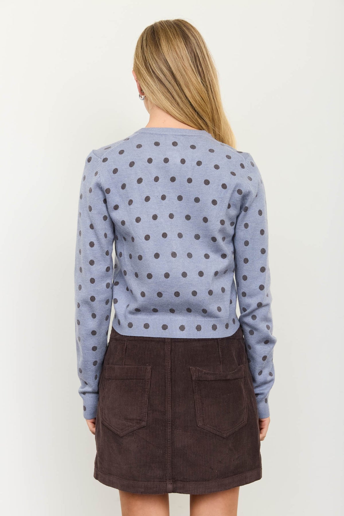 3428 POLKA DOT CARDI