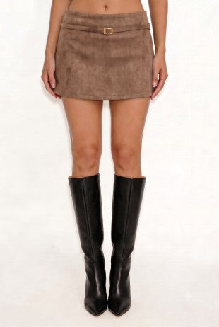 3335 A-LINE METAL BUCKLE SKORT