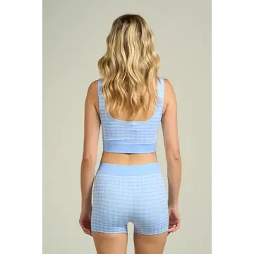 2877 GINGHAM TOP AND SHORTS SET