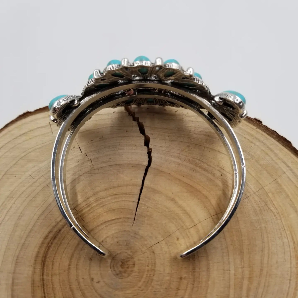 3368 RETRO TURQUOISE HALF STONE BRACELET