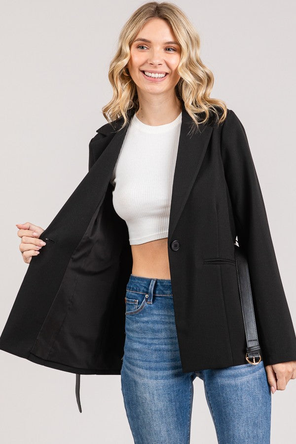 2540 TWILL RING BELTED BLAZER