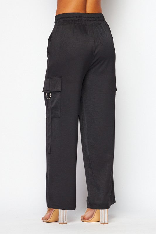 2445 SATIN CARGO PANTS