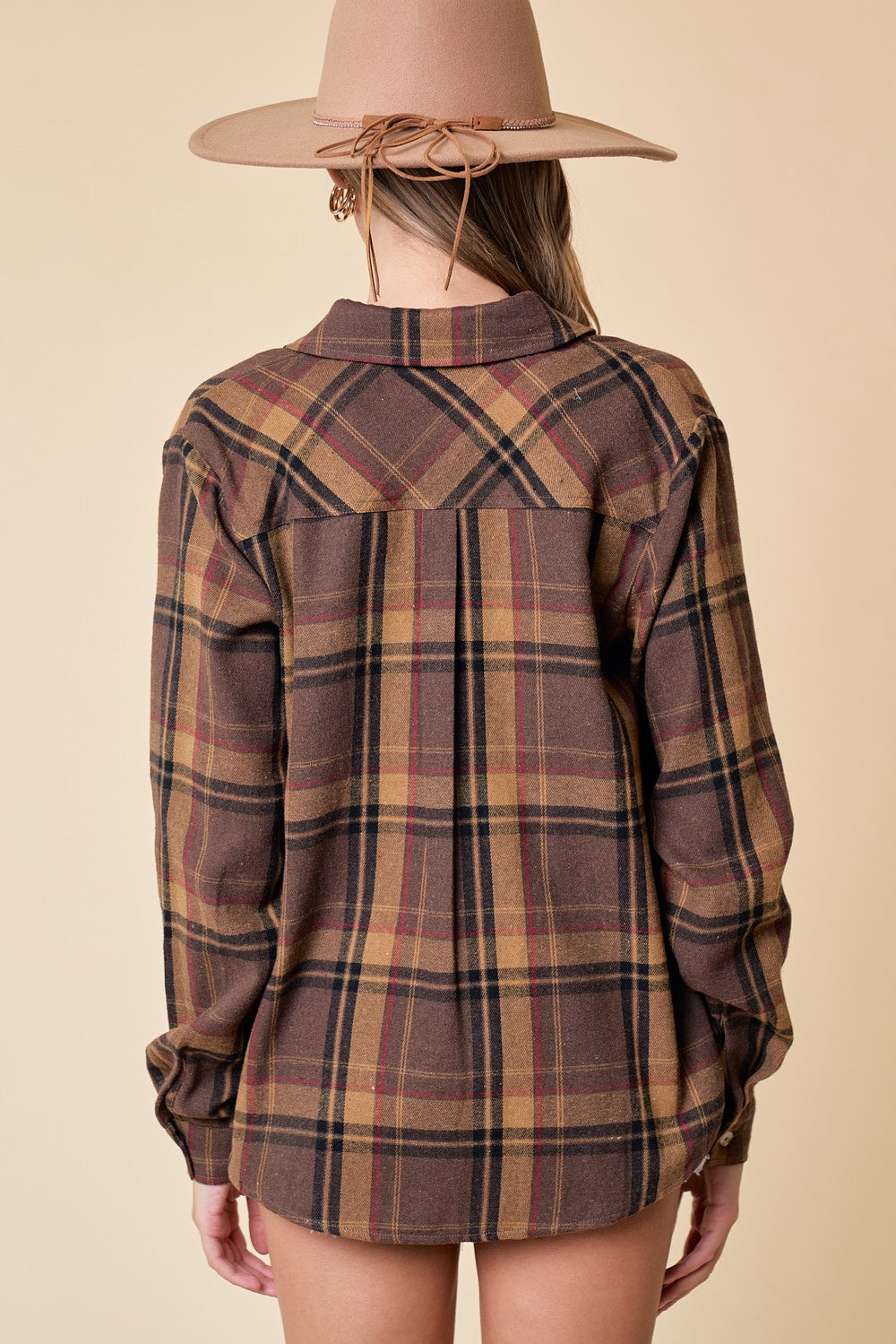 2501 PLAID BUTTON DOWN TOP