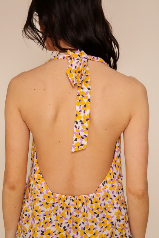 2946 FLORAL HALTER TOP