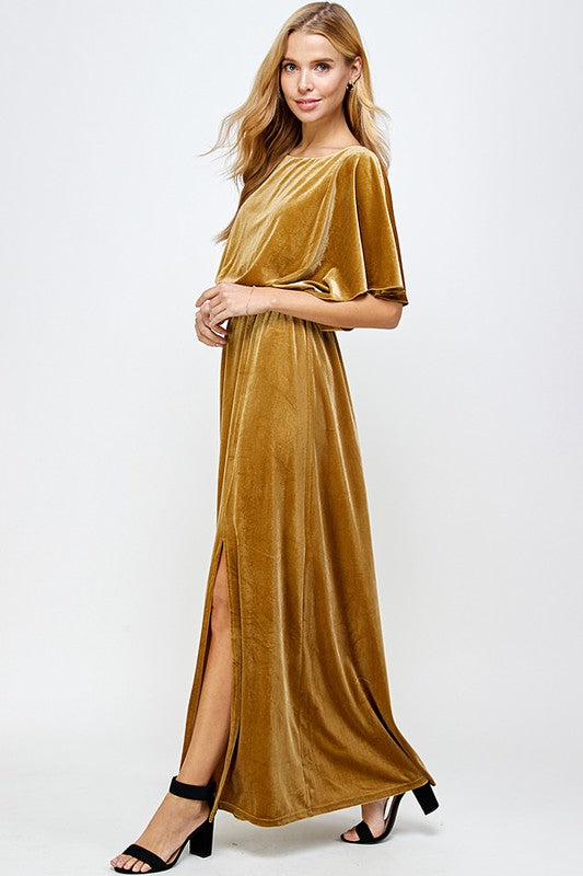 2581 VELVET MAXI DRESS
