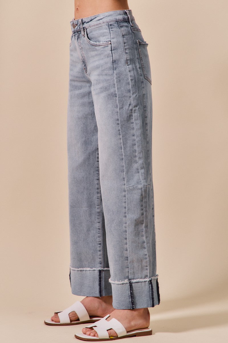 2351 ROLLED HEM DENIM JEANS