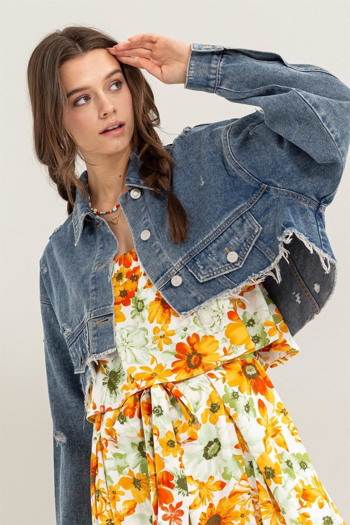 1500 DESTROYED DENIM JACKET