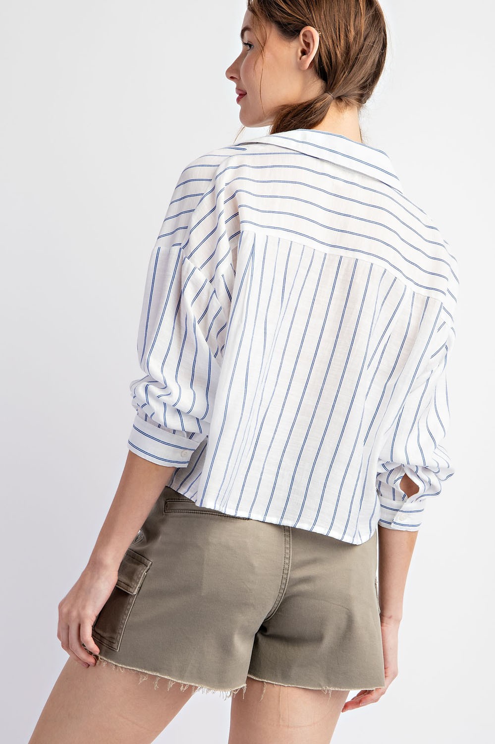 2293 STRIPED BUTTON DOWN TOP