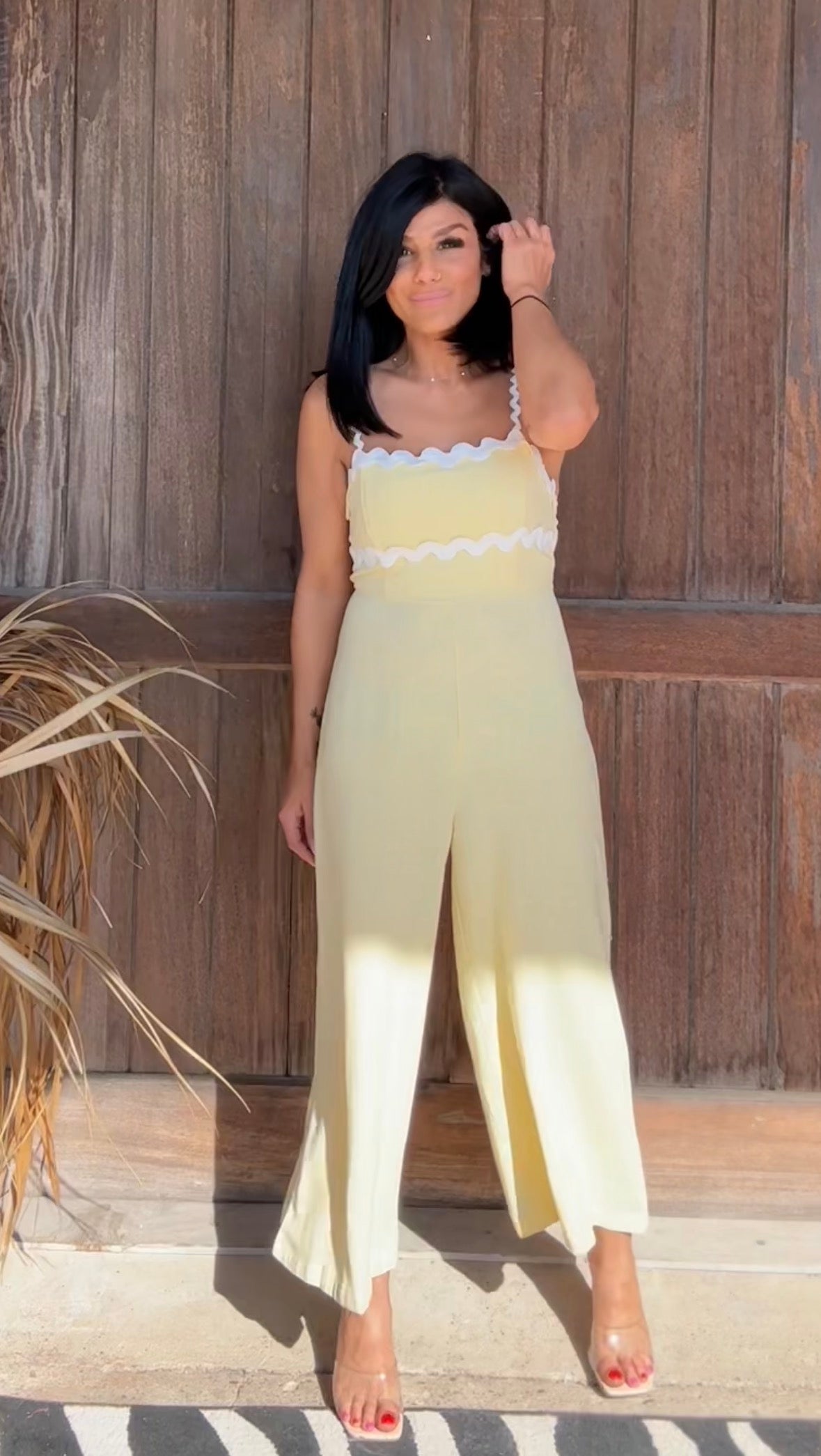 2881 LACE TRIM JUMPSUIT