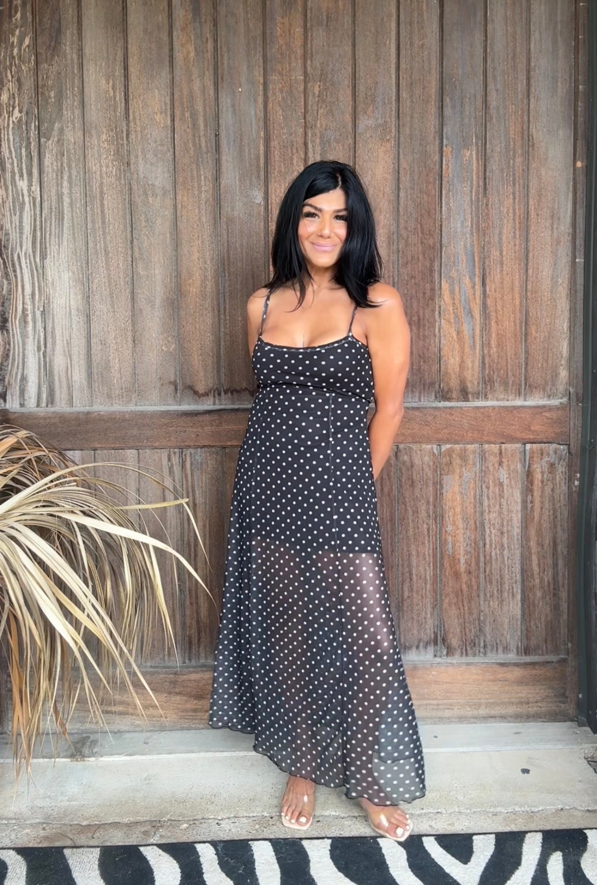 3109 POLKA DOT MESH DRESS