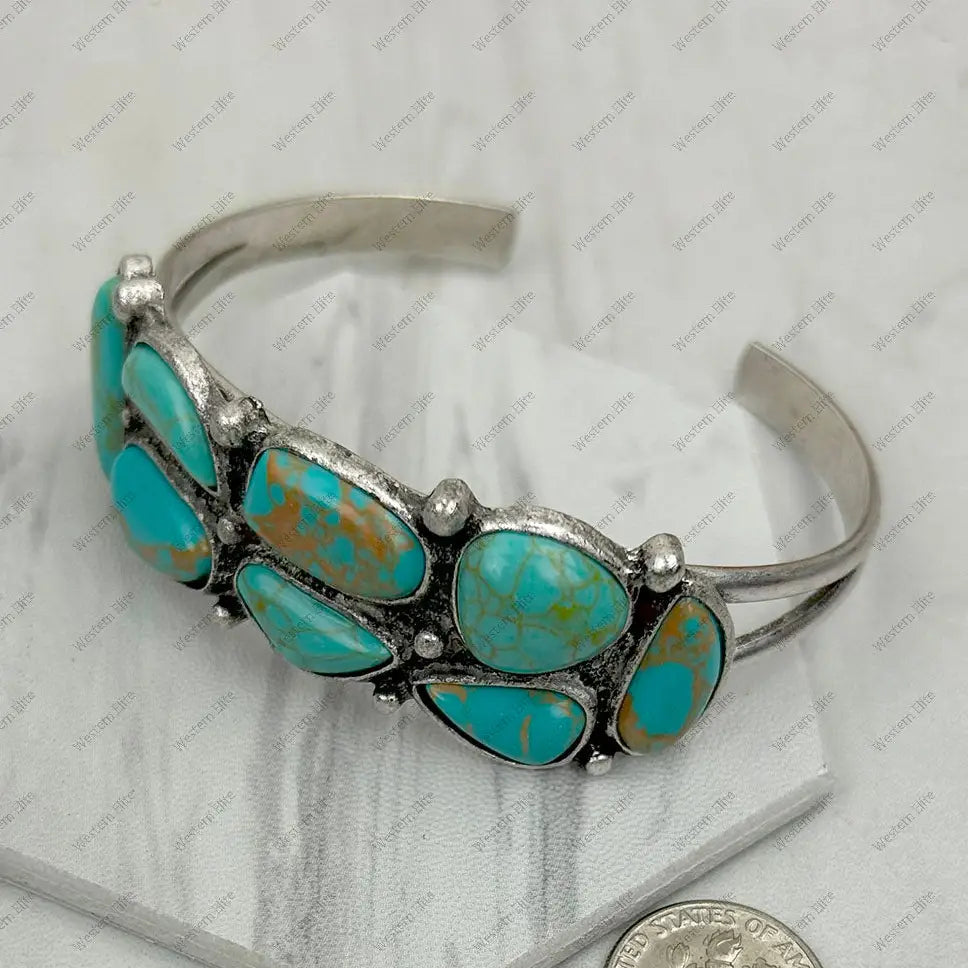 3342 TURQUOISE STONE BANGLE