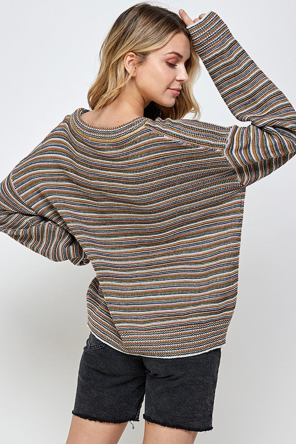 3331 MULTICOLOR STRIPES PULLOVER