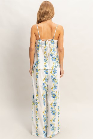 3090 FLORAL TOP AND PANT SET