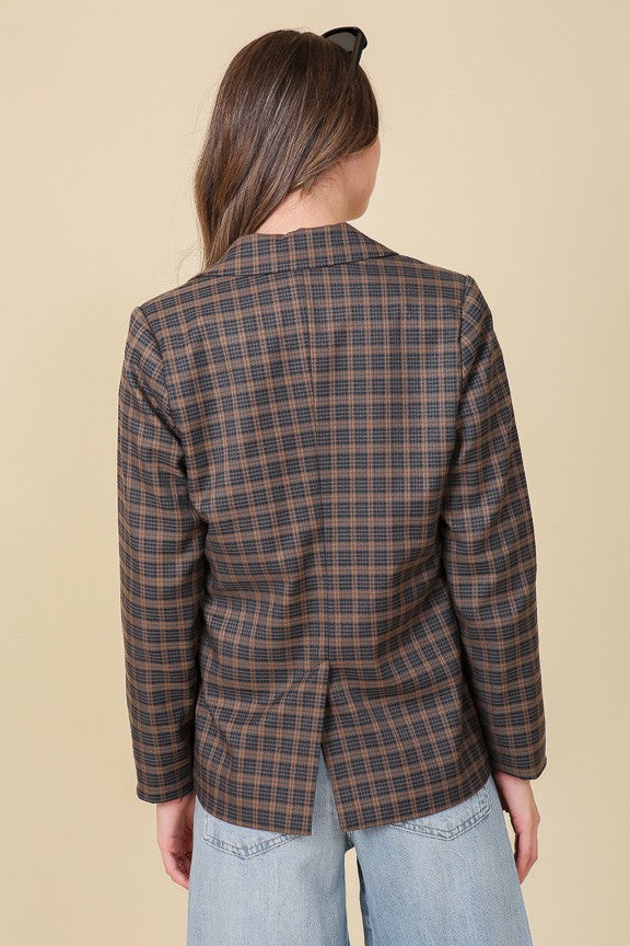 2414 GLEN CHECK PLAID BLAZER