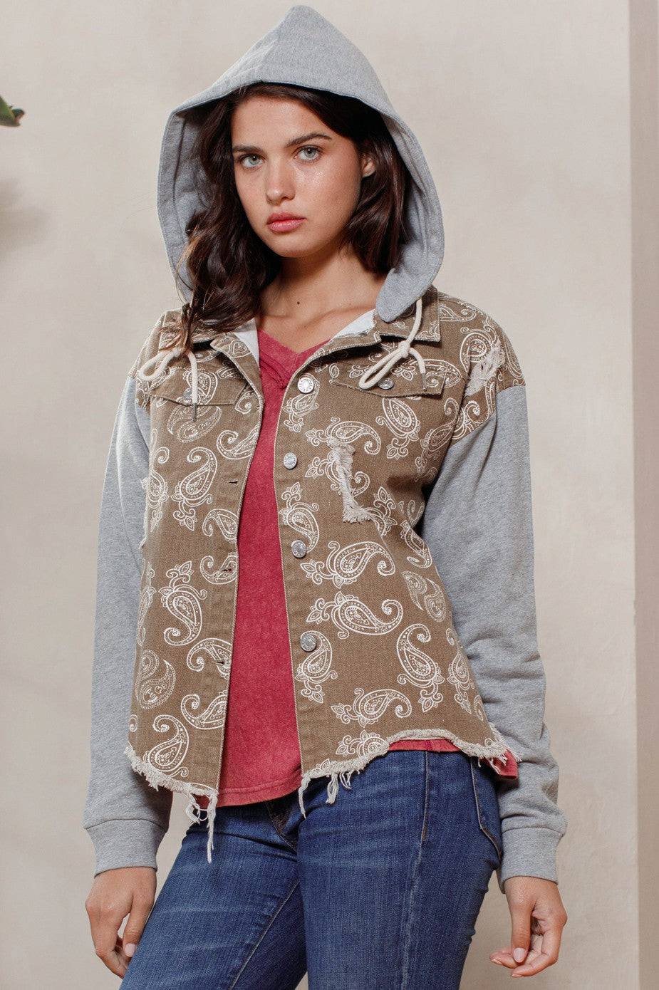 3357 PAISLEY HOODED JACKET