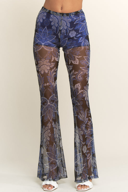 2625 SHEER PAISLEY PANTS