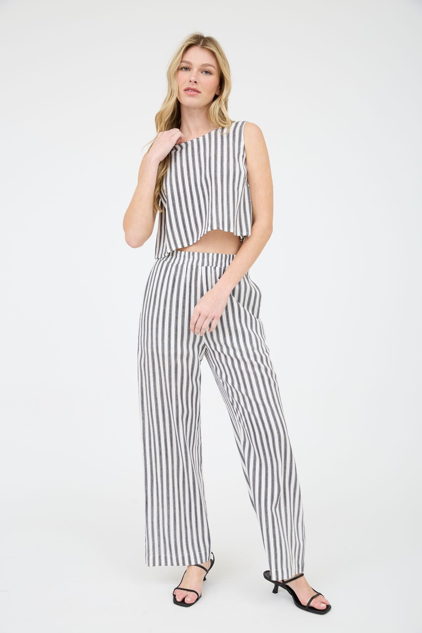 2791 STRIPE TOP AND PANT SET
