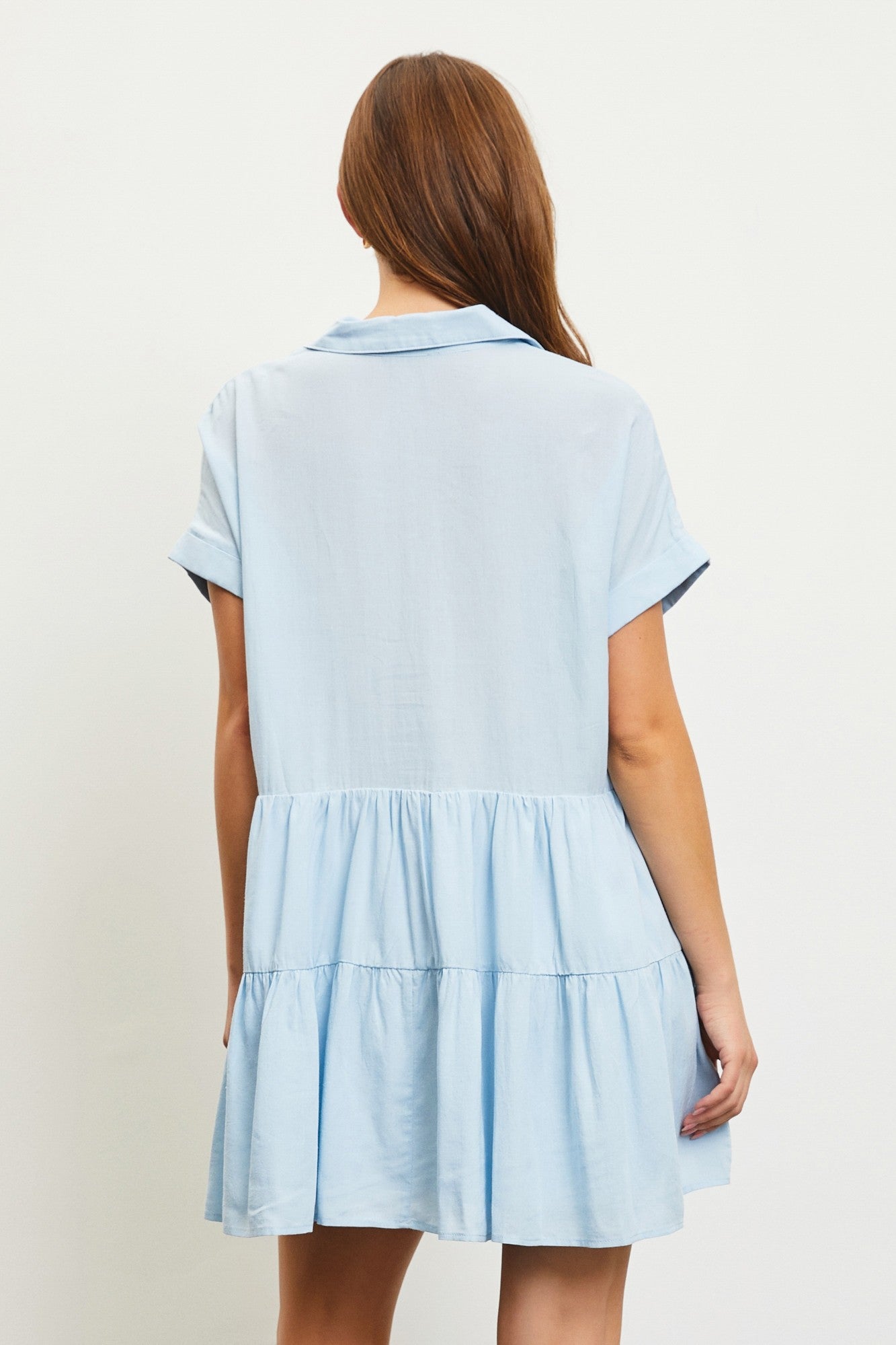 2783 CHAMBRAY TIERED DRESS