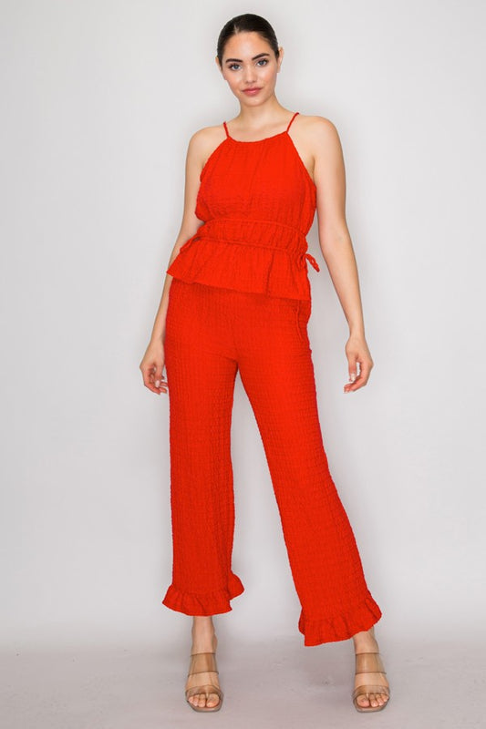 2975 THE RUFFLE TOP AND PANT SET