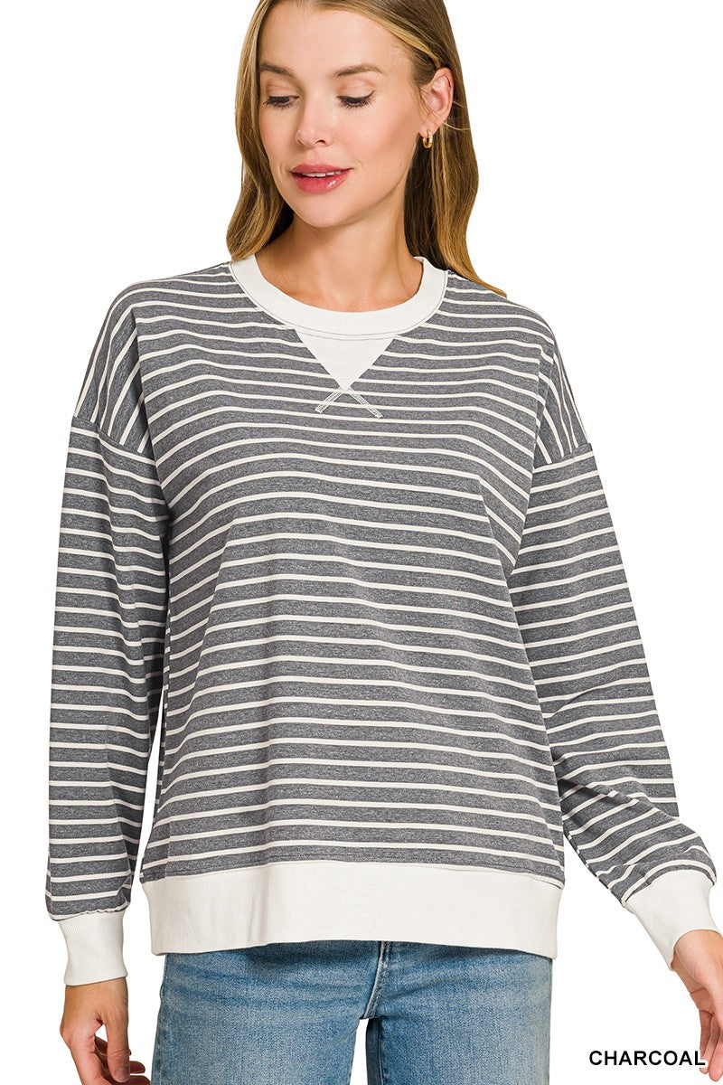 3381 STRIPED BANDED PULLOVER