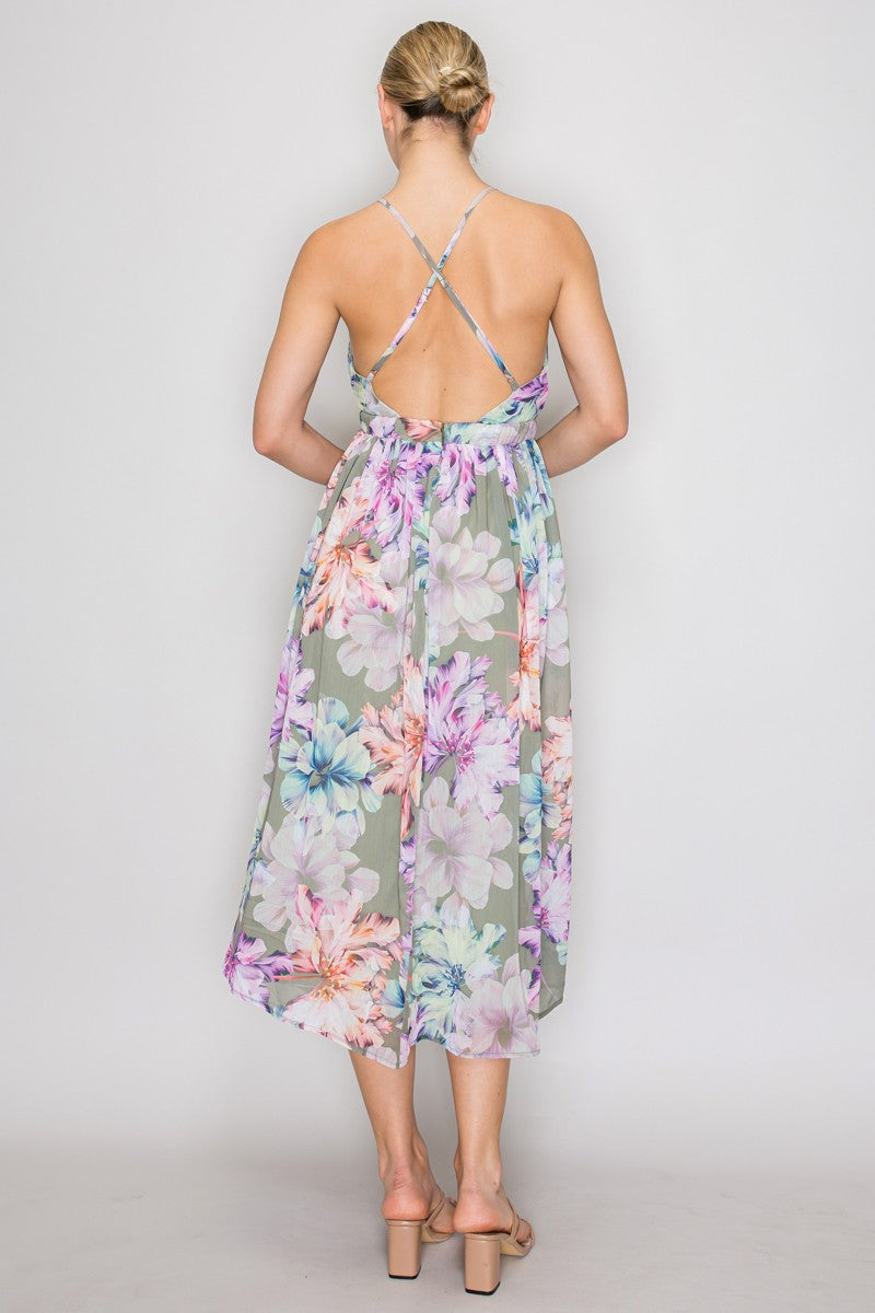 2879 FLORAL MIDI DRESS