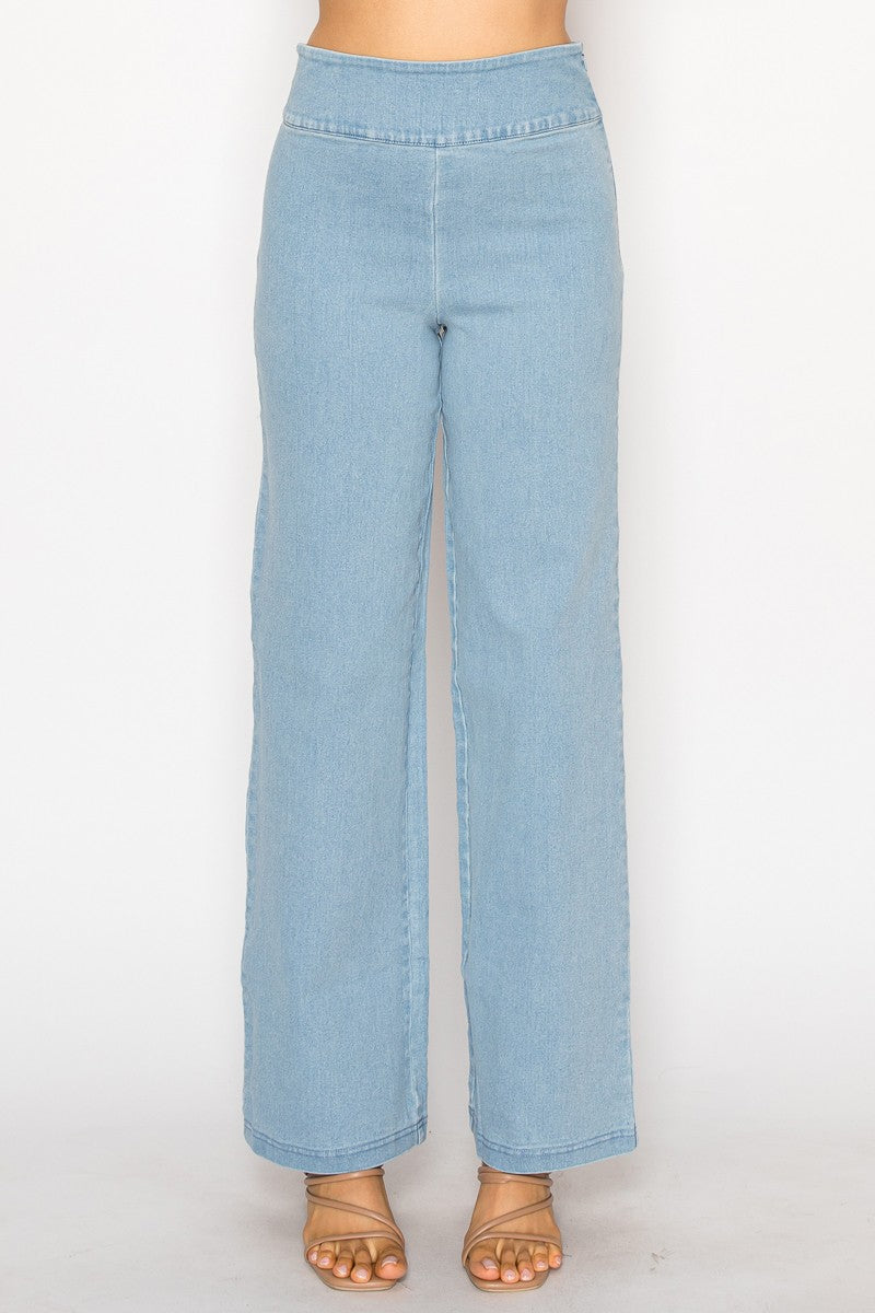 2874 STRETCH WIDE LEG DENIM PANTS
