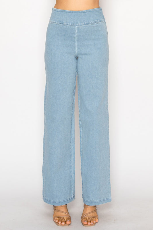 2874 STRETCH WIDE LEG DENIM PANTS