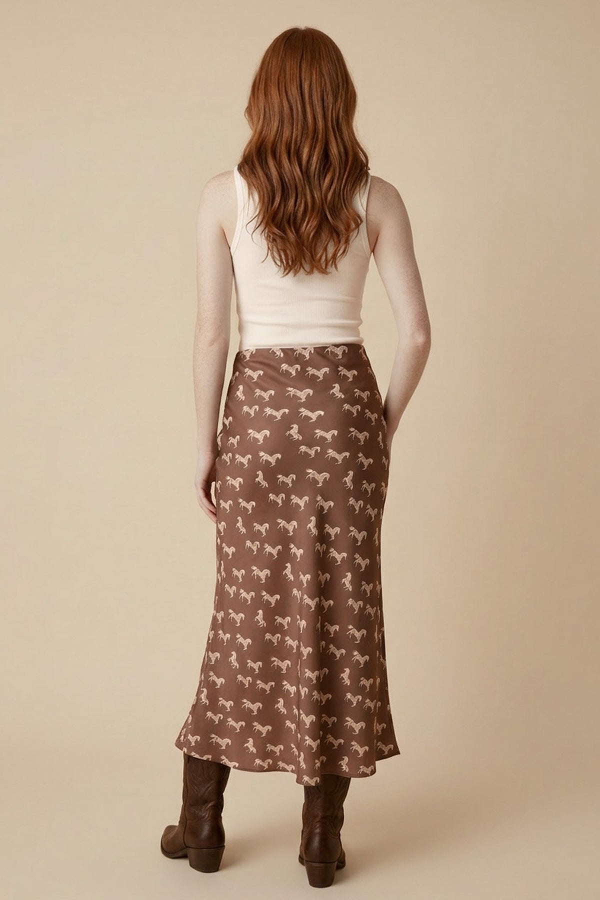 3308 HORSE MIDI SKIRT