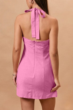 3123 HALTER NECK MINI DRESS