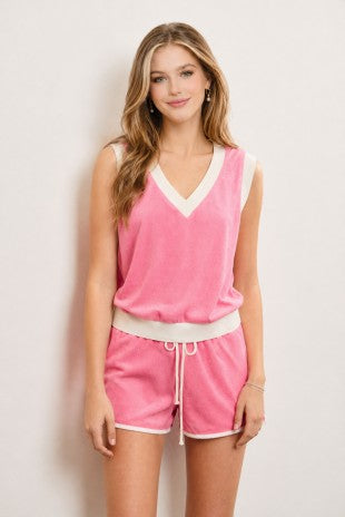 3125 TERRY TOP AND SHORTS SET
