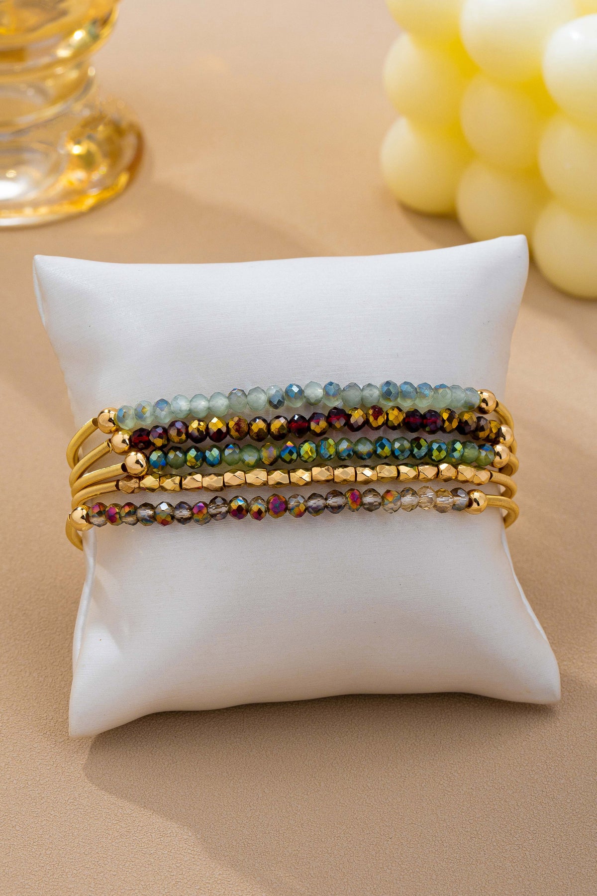 3422 BOHO BRASS GUITAR BRACELET SET