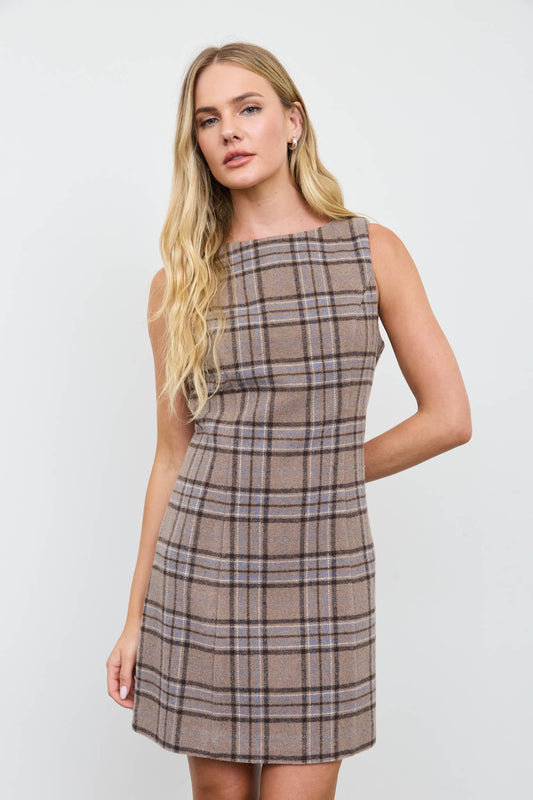 3427 PLAID FLANNEL MINI DRESS