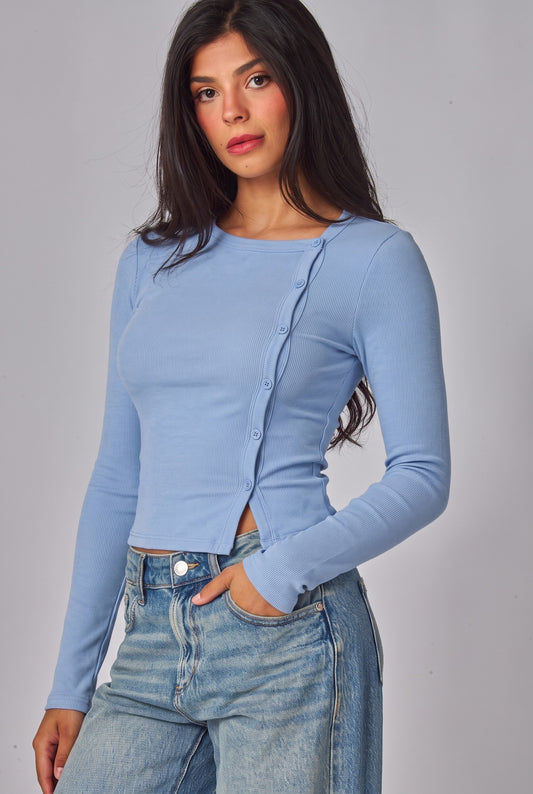 3374 DIAGONAL RIBBED TOP