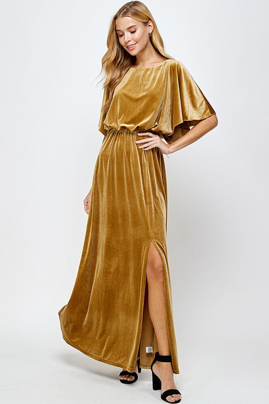 2581 VELVET MAXI DRESS