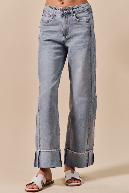 2351 ROLLED HEM DENIM JEANS