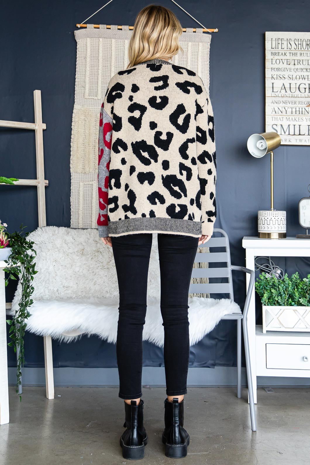 2550 LEOPARD CARDI