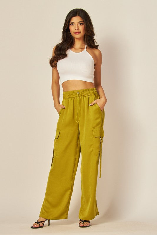 2445 SATIN CARGO PANTS