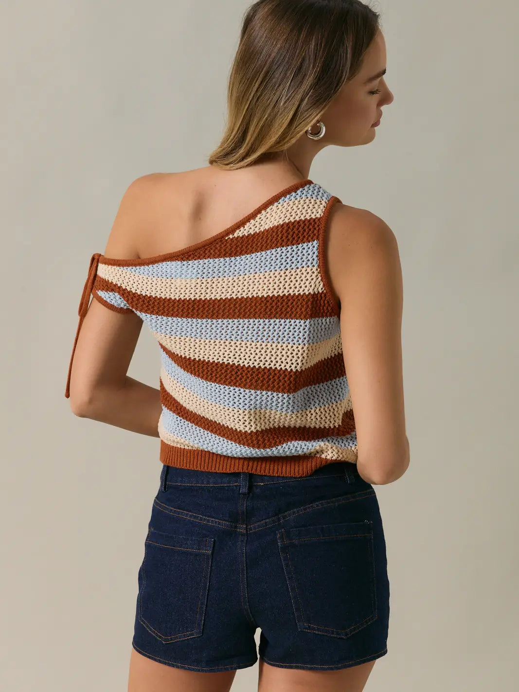 3242 OFF SHOULDER MULTICOLOR TOP