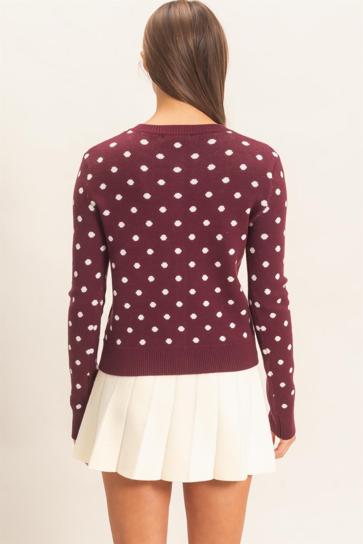 3358 POLKA DOT CARDI