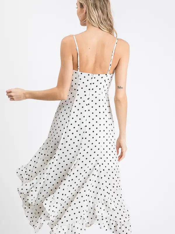 2868  POLKA DOT MIDI DRESS