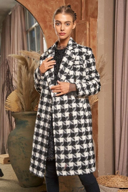 1091 TWEED DOUBLE BUTTON COAT